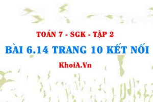 Bài 6.14 trang 10 Toán 7 Kết nối tri thức Tập 2